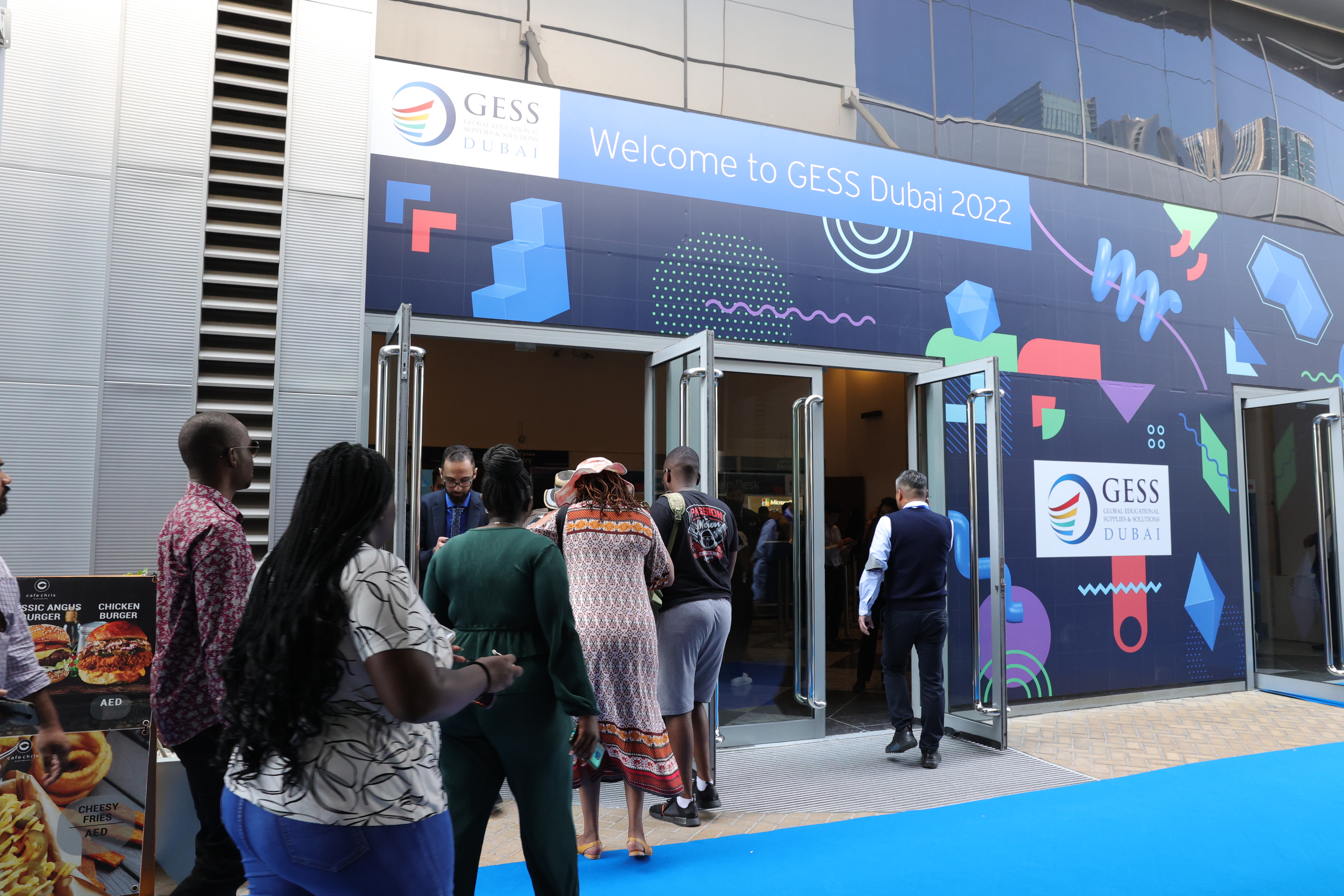Visitors arriving to GESS Dubai exhibition and conference 