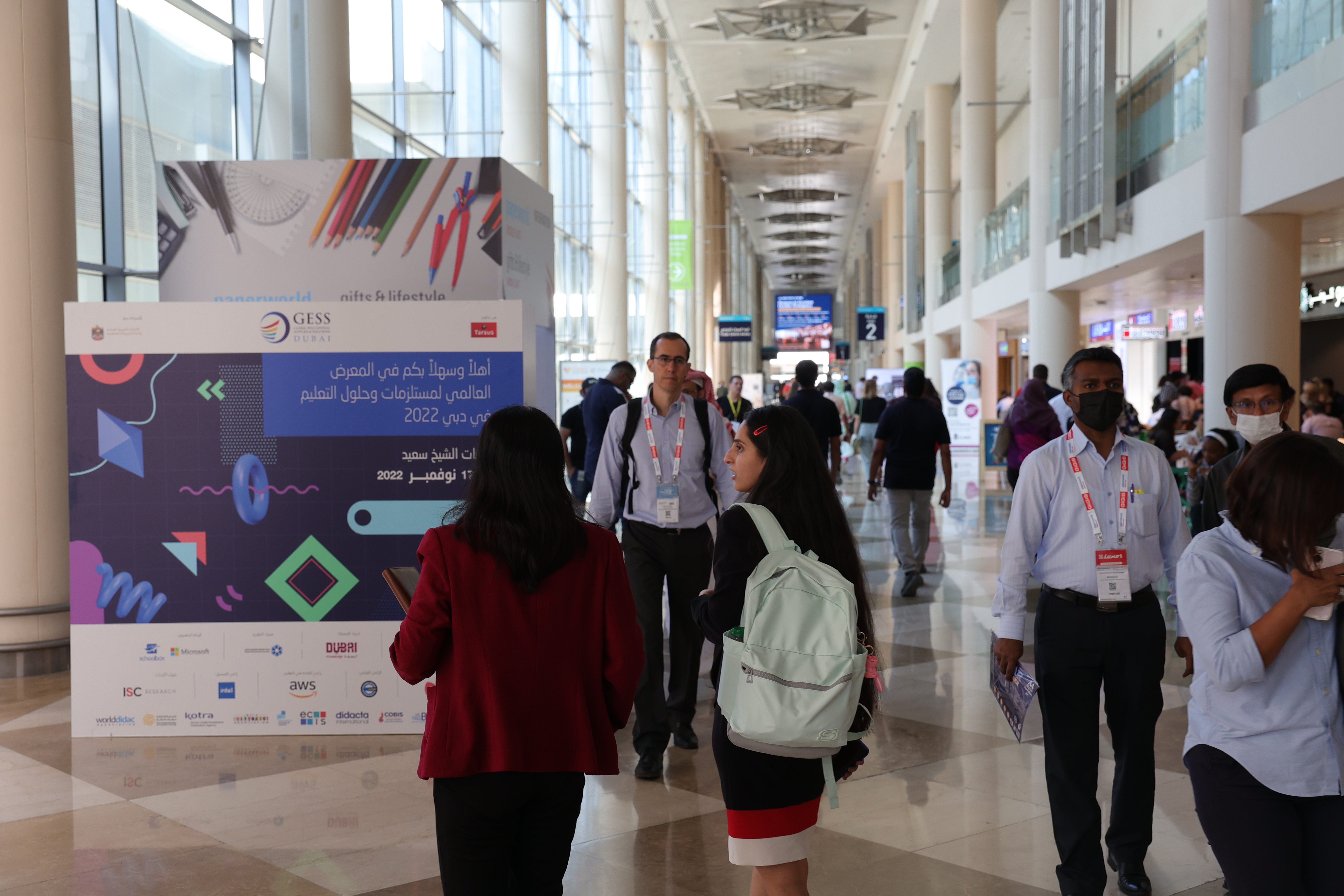Visitors arriving at GESS Dubai conference and exhibition